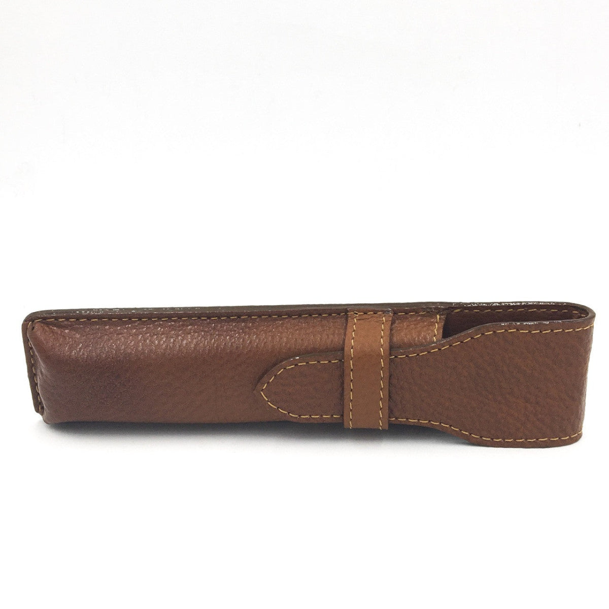Parker Saddle Brown Leather Straight Razor Travel Case