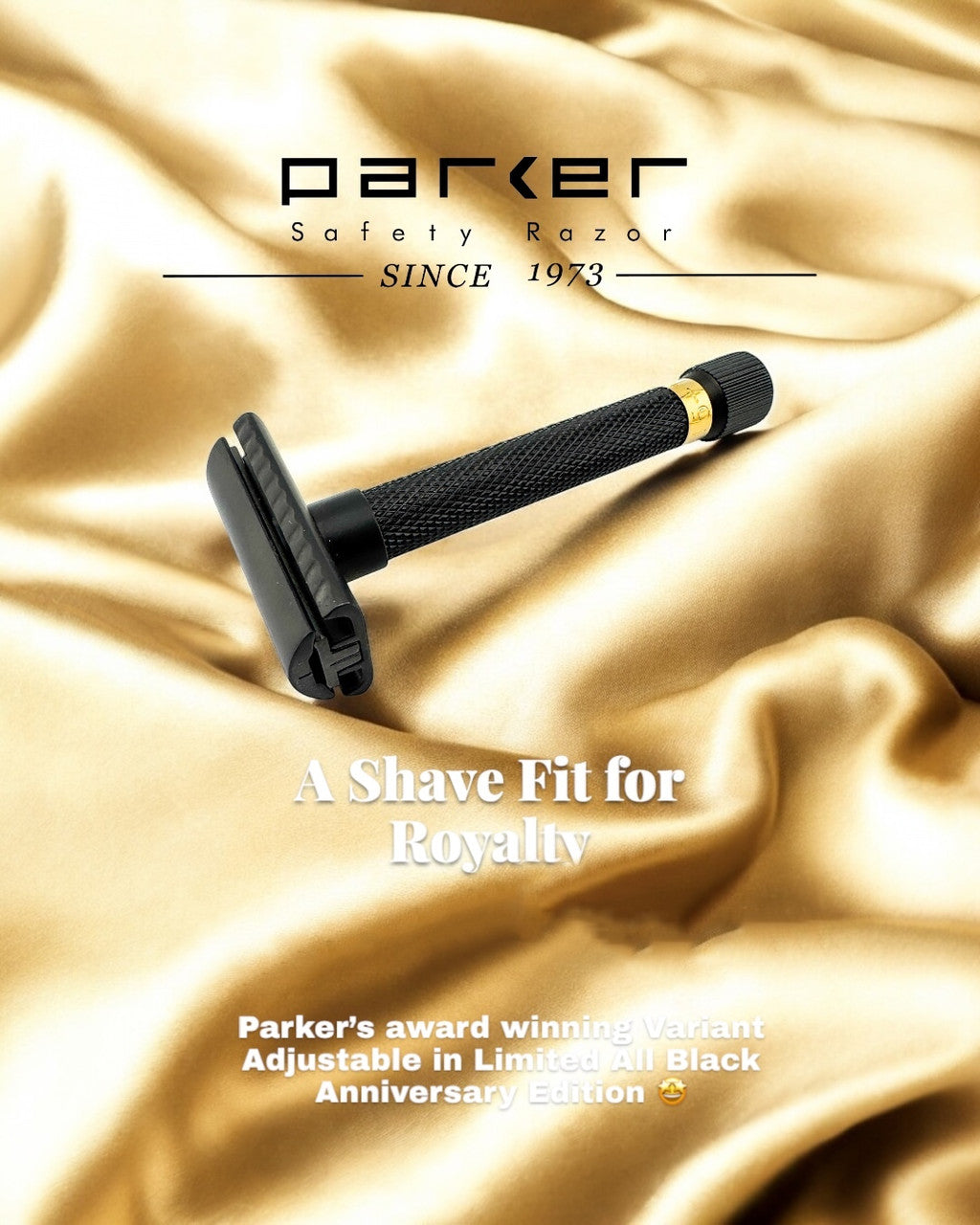 Parker Variant Adjustable Safety Razor Anniversary Edition Black and Gold