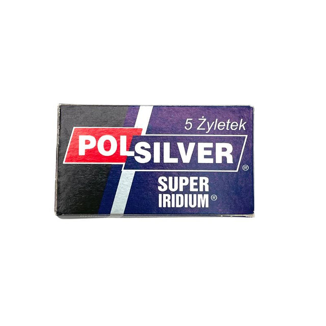 Polsilver - Super Iridium Double Edge Razor Blades - Pack of 5 Blades