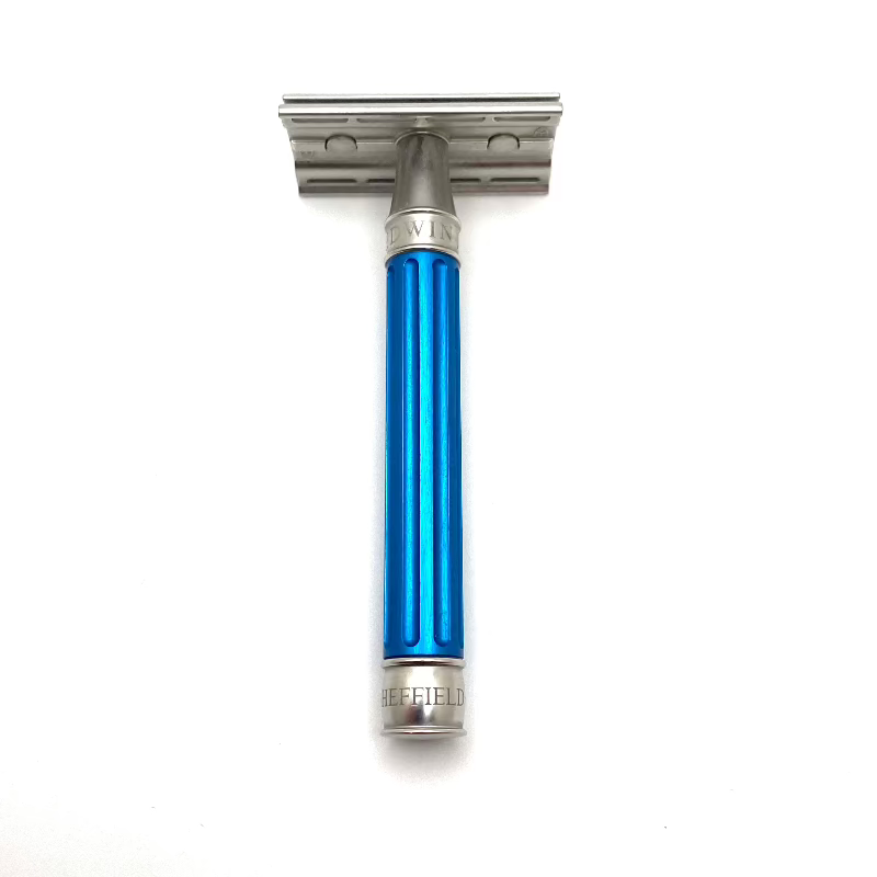 Pre-Owned - Edwin Jagger - 3ONE6 Stainless Steel Blue Double Edge Safety Razor