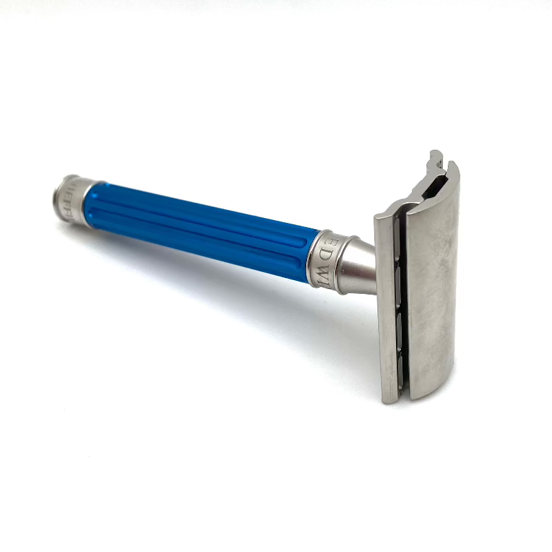 Pre-Owned - Edwin Jagger - 3ONE6 Stainless Steel Blue Double Edge Safety Razor