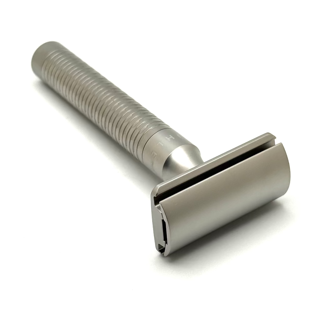 Pre-Owned Muhle Rocca Silver Matte Stainless Steel Double Edge Safety Razor