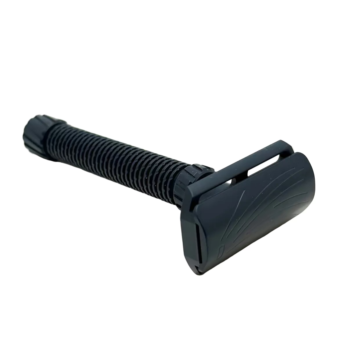 Pre-Owned Oliworks M3teorite Aggressive Long Handle Blue Stainless Steel Double Edge Safety Razor