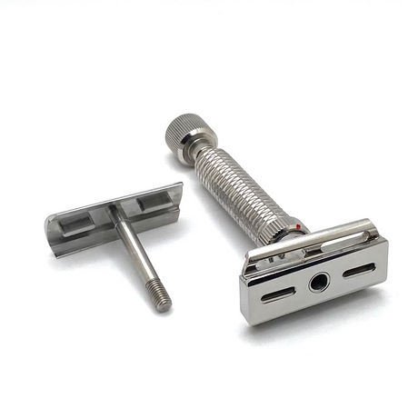 Pre-Owned Rex Konsul Polished Stainless Steel Adjustable Safety Razor
