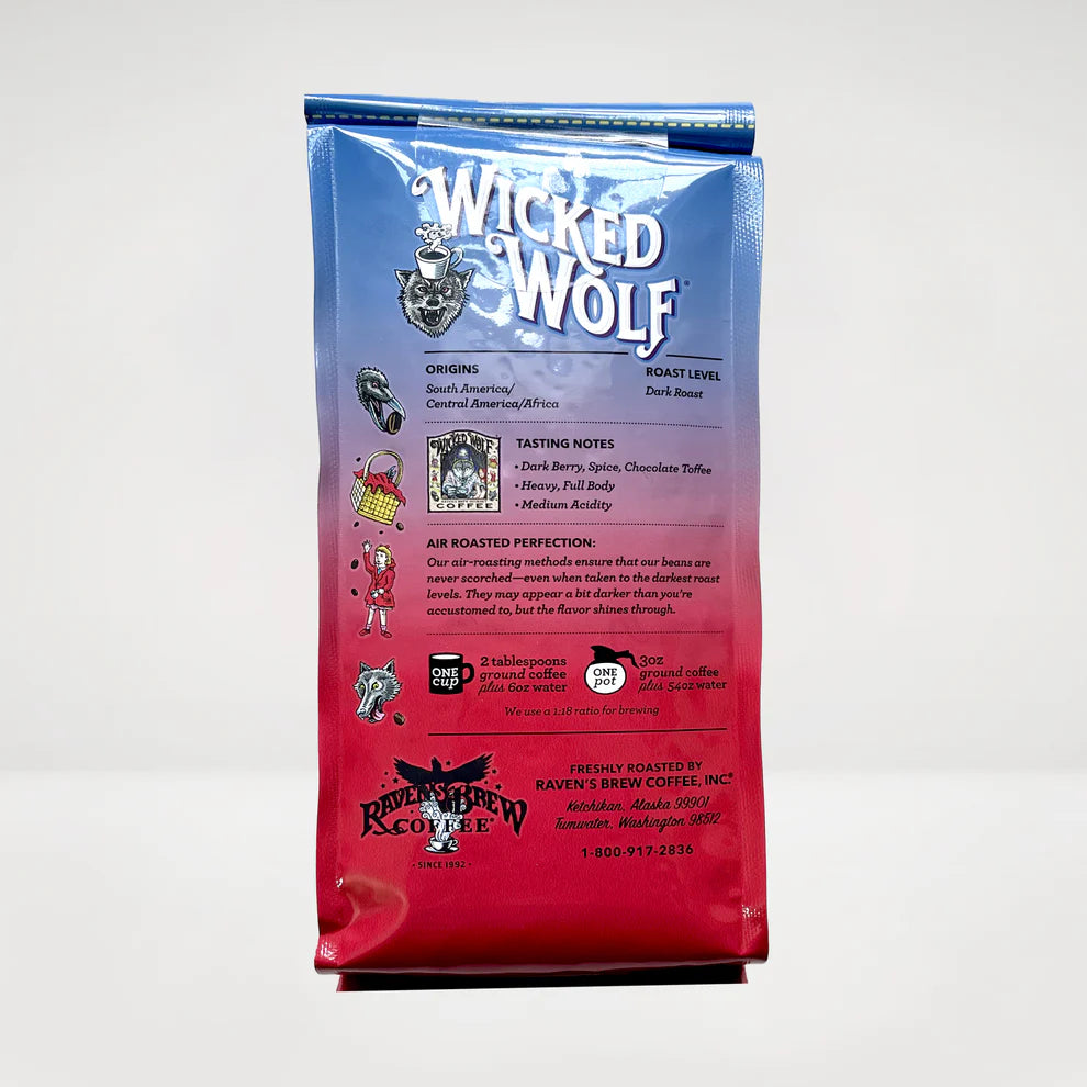Raven's Brew Wicked Wolf Whole Bean Coffee 12oz