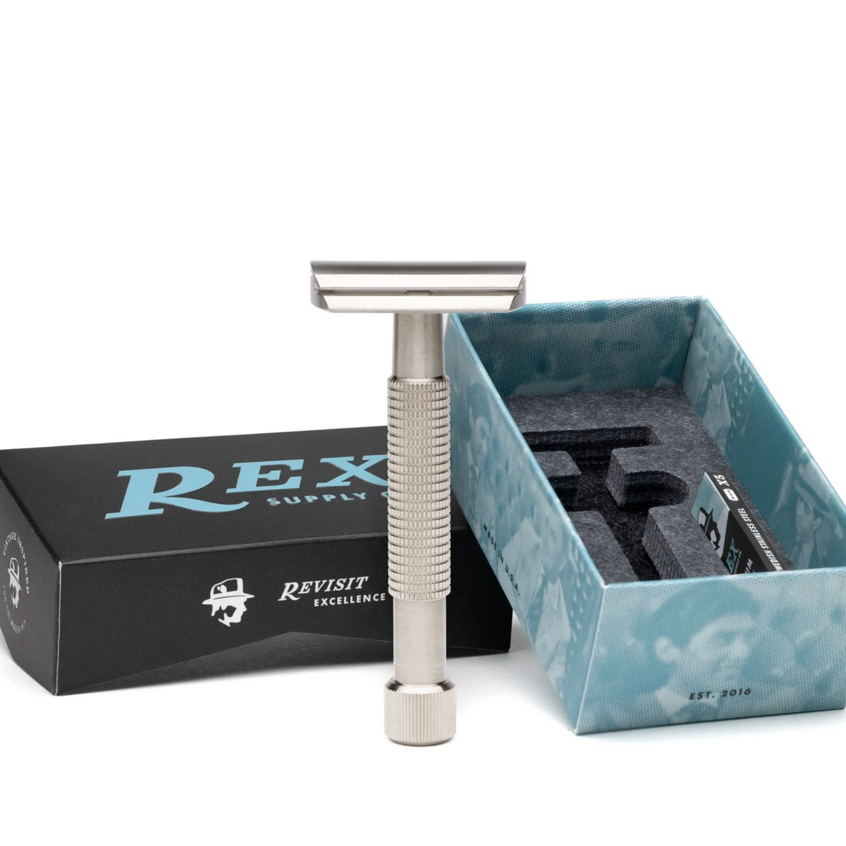 Rex Supply Co. Envoy XL Stainless Steel Double Edge Safety Razor