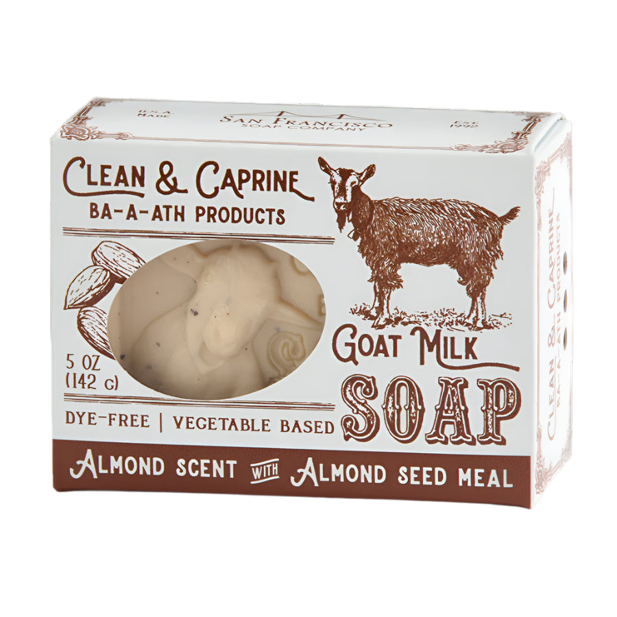 San Francisco Soap Company Clean & Caprine Goat Milk Bar Soap - Almond Scent with Almond Meal 5oz