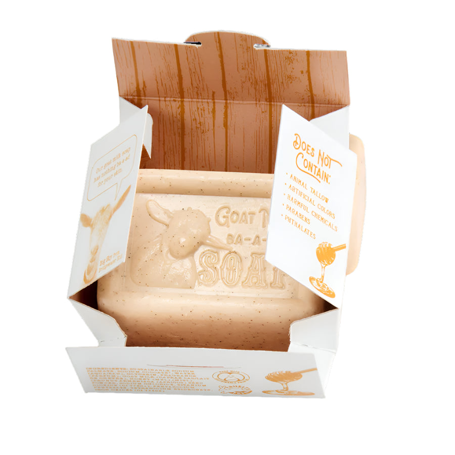 San Francisco Soap Company Clean & Caprine Goat Milk Bar Soap - Honey Scent with Apricot Shell Bits 5oz