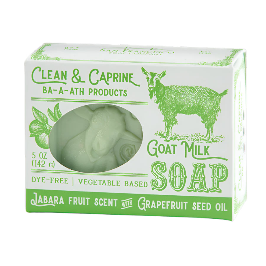 San Francisco Soap Company Clean & Caprine Goat Milk Bar Soap - Jabara Fruit Scent with Grapefruit Seed Oil 5oz