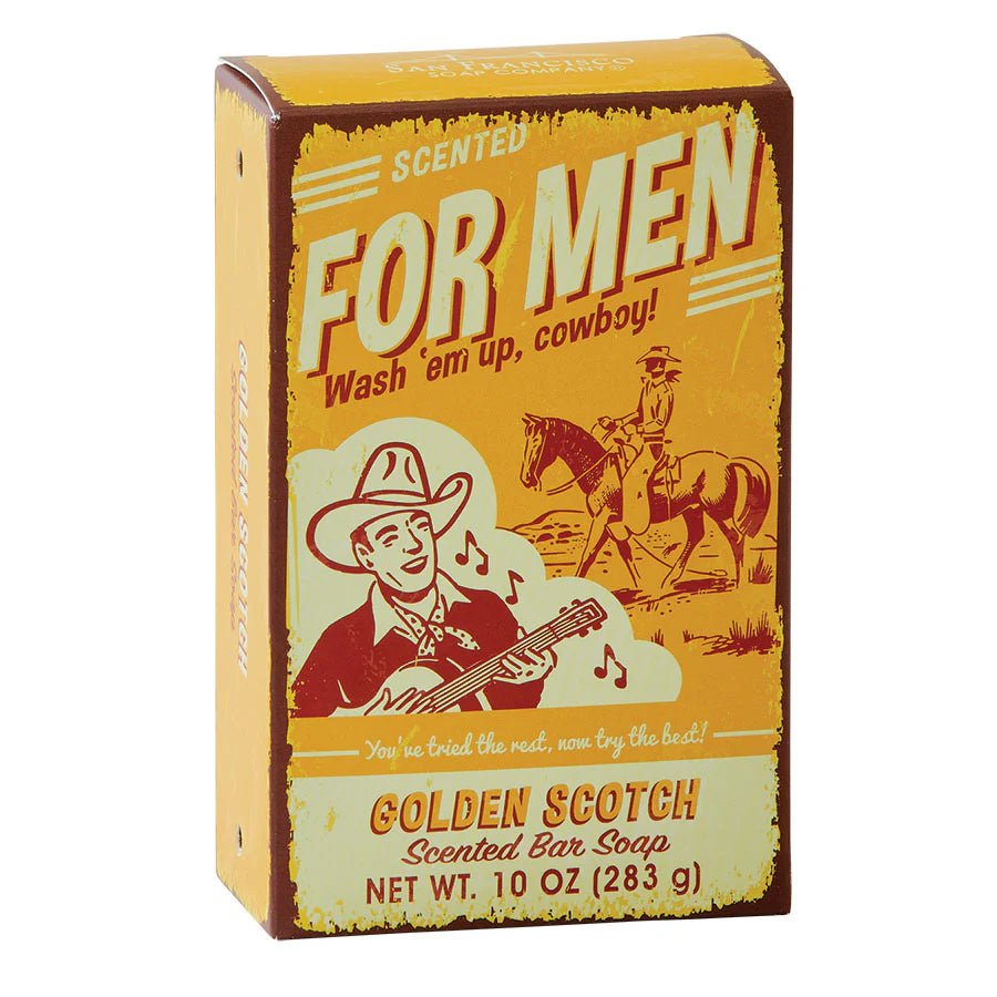 San Francisco Soap Company - FOR MEN Bar Soap - Golden Scotch - 10oz