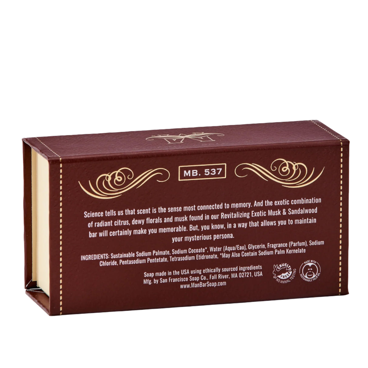 San Francisco Soap Company - MAN BAR® - Revitalizing Exotic Musk & Sandalwood - 10oz