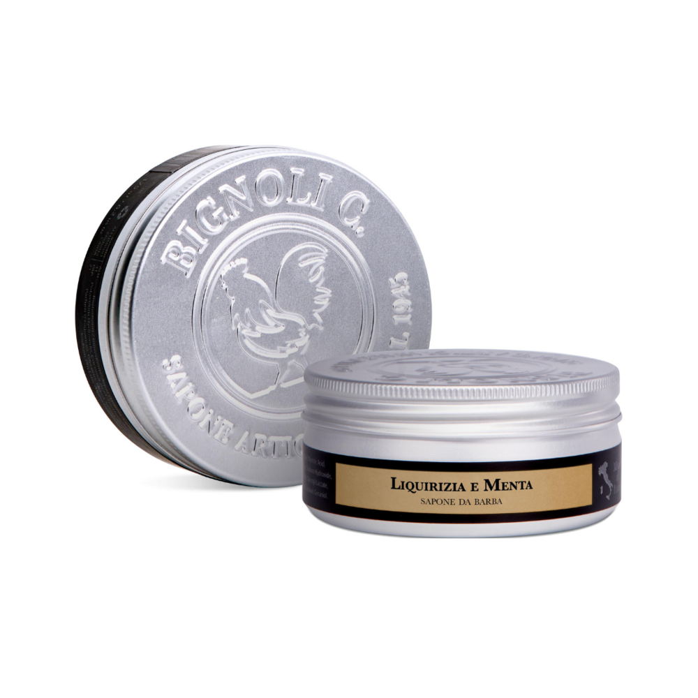 Saponificio Bignoli Liquorice & Mint Artisan Shaving Soap 175g