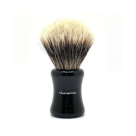 Shavemac - 24mm Silvertip 2 Band Badger Shaving Brush - Black Handle