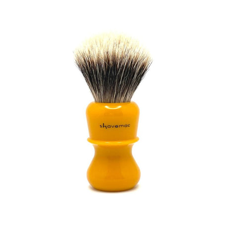 Shavemac - 24mm Silvertip 2 Band Badger Shaving Brush - Butterscotch Handle