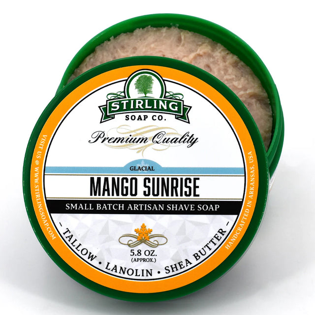 Stirling Soap Company - Glacial Mango Sunrise - Shave Soap - 5.8oz