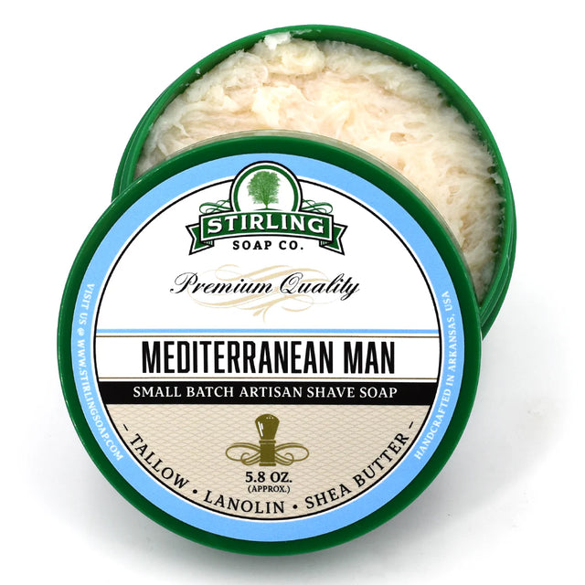 Stirling Soap Company - Mediterranean Man - Shave Soap - 5.8oz
