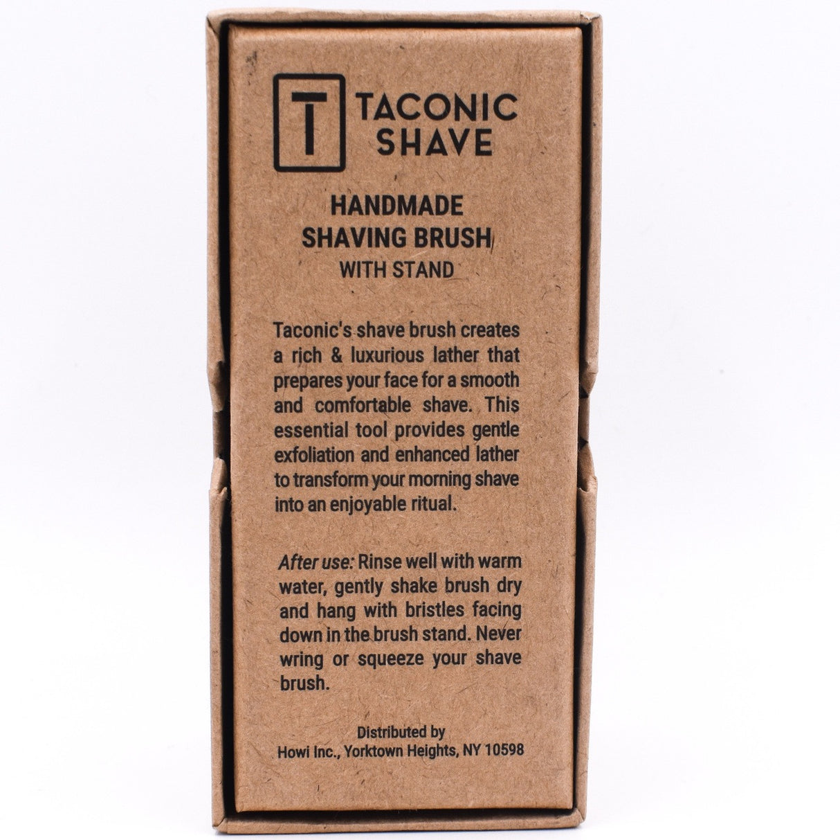 Taconic Shave Wood & Chrome Handle Mixed Badger Shave Brush & Stand