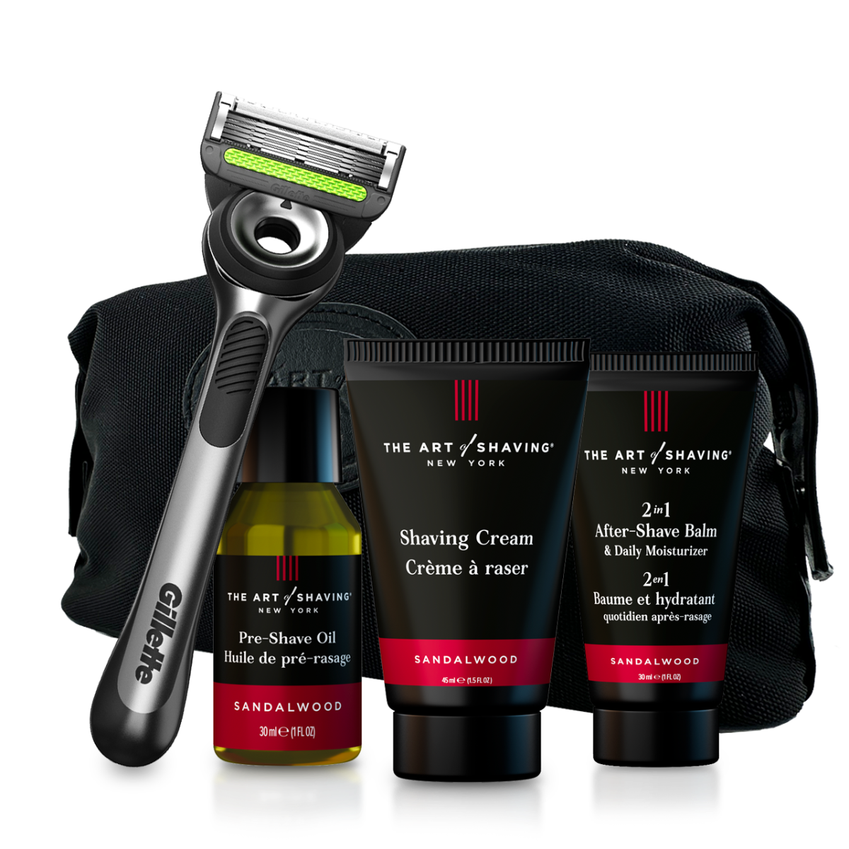 The Art of Shaving Sandalwood Men's Travel Essentials Bundle