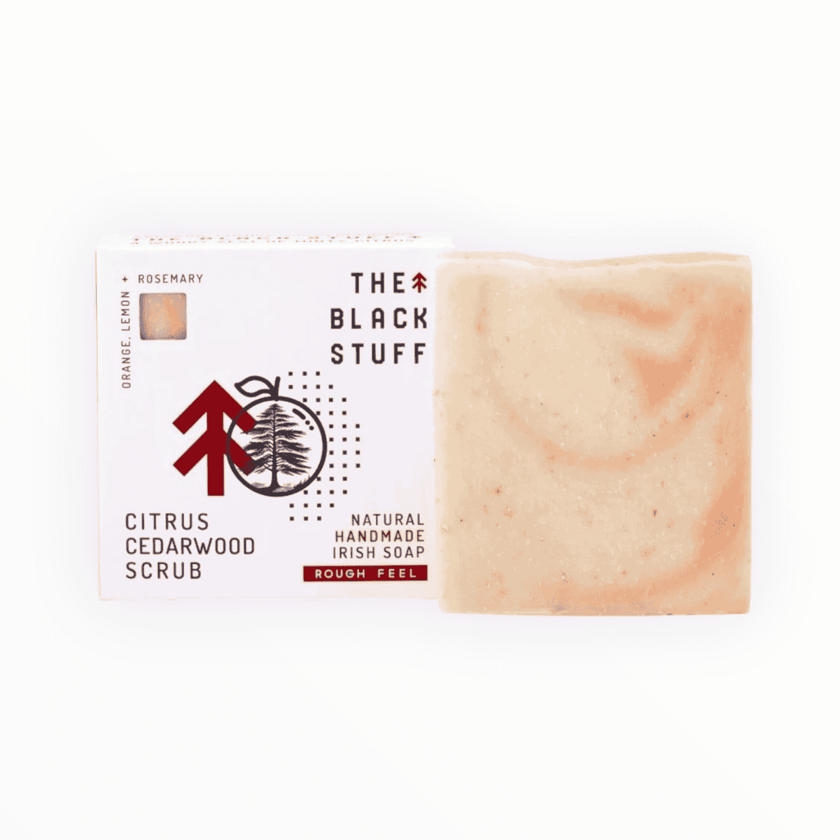 The Black Stuff Citrus Cedarwood Scrub Bar Soap 5oz