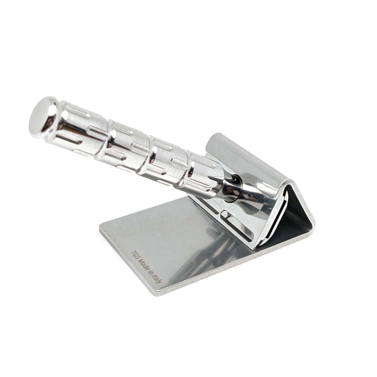 The GoodFellas Smile - Stainless Steel Safety Razor Stand - Holds 1 DE Razor