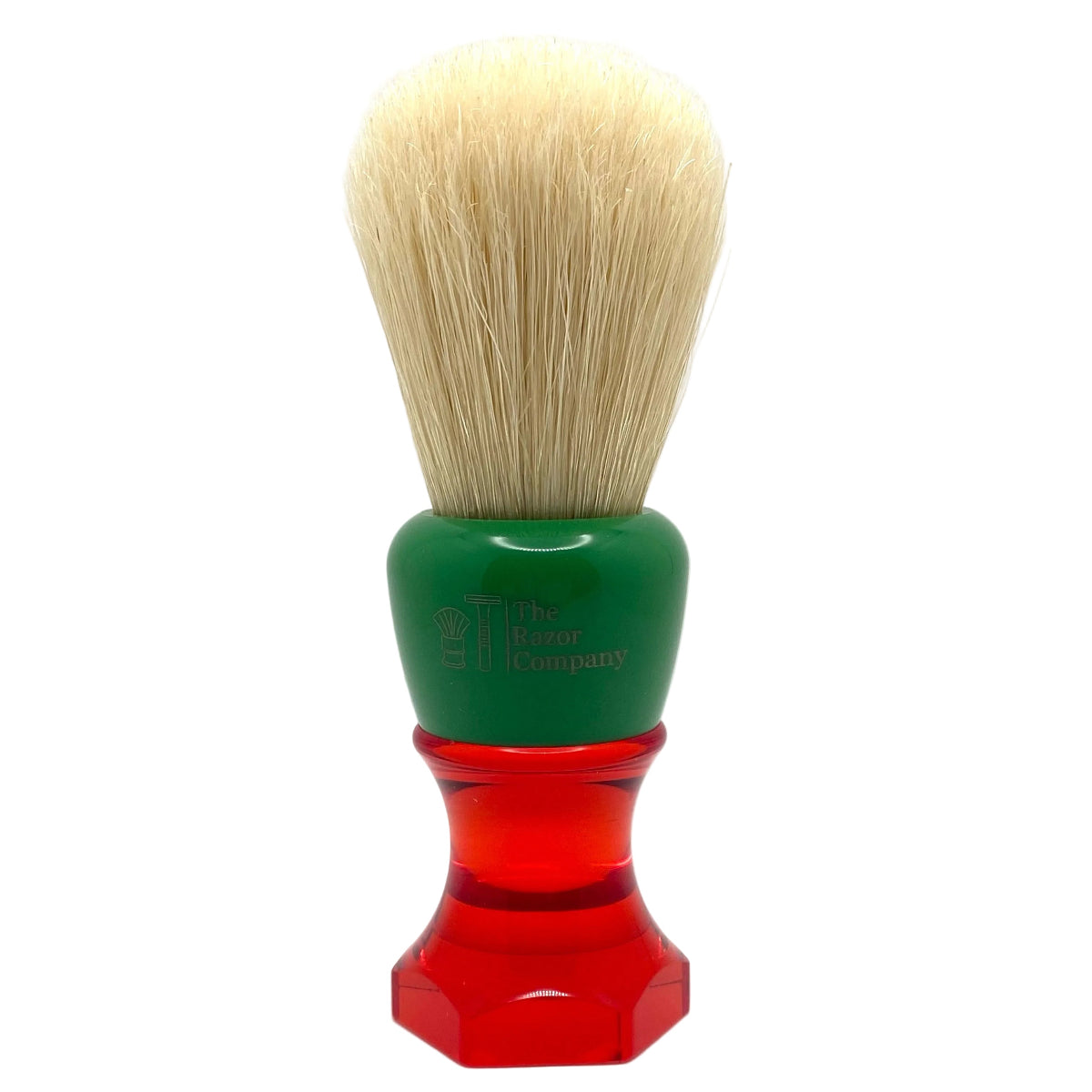 The Herald 26mm Shaving Brush Green & Red Resin Handle Choose Knot Type