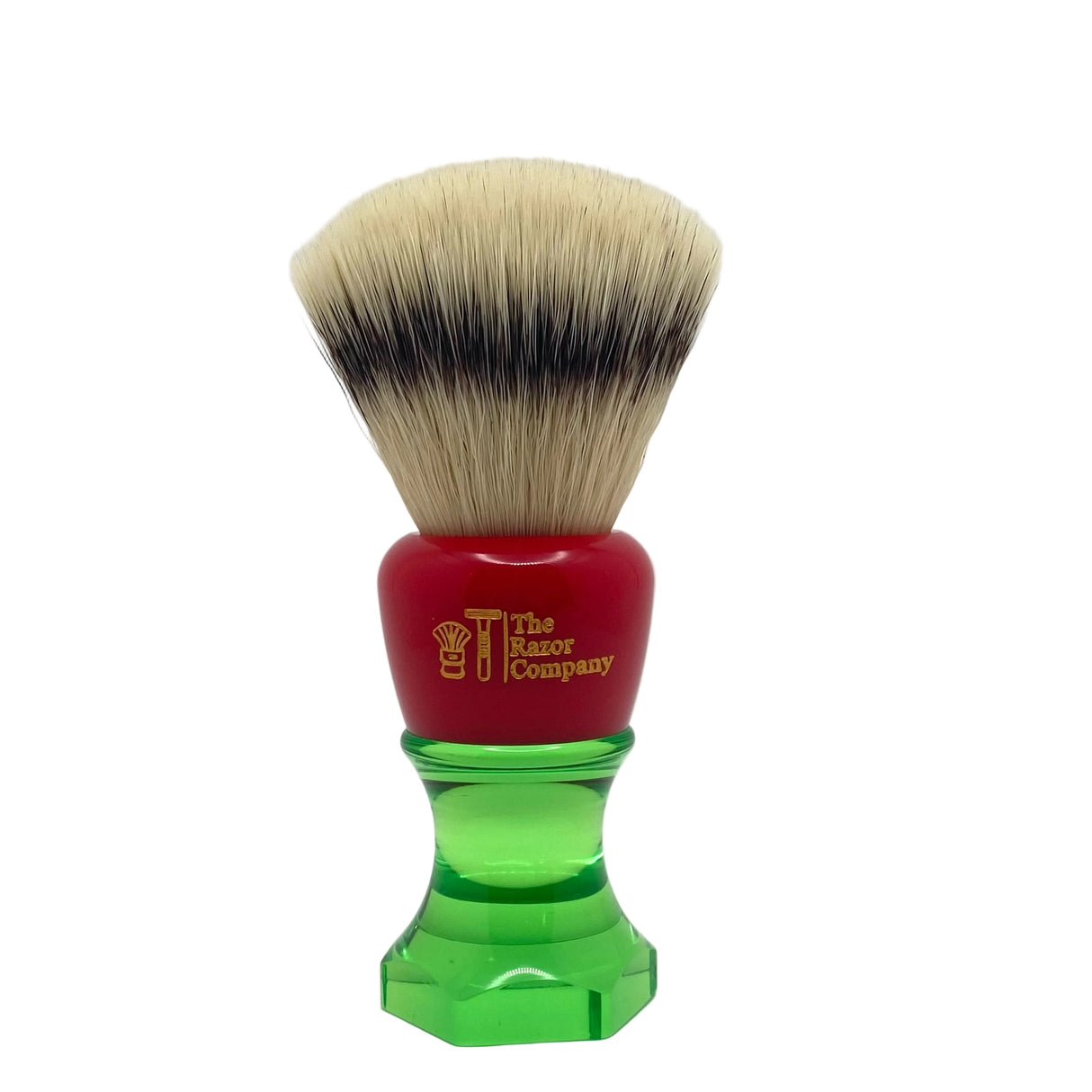 The Herald 26mm Shaving Brush Red & Green Resin Handle Choose Knot Type