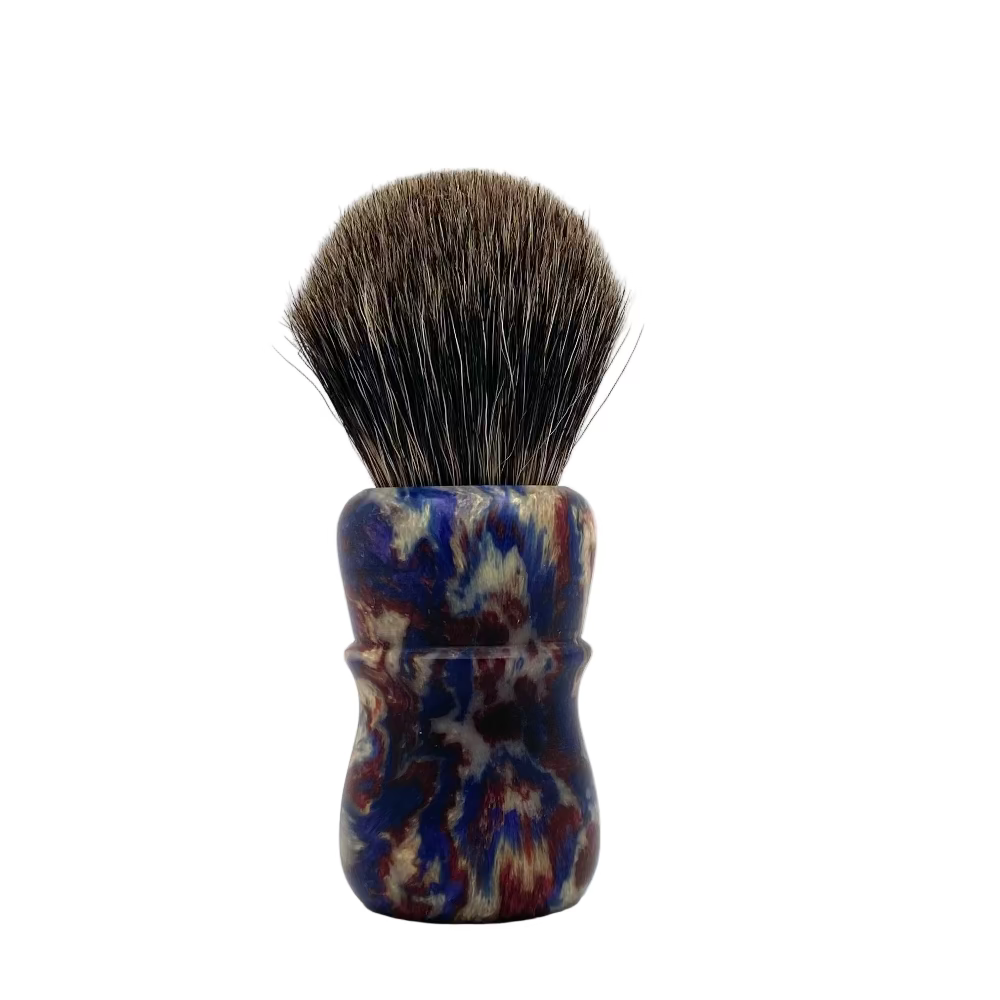 TRC Plum Brandy 26mm Raw Doughknot Bulb Knot Resin Handle Shaving Brush