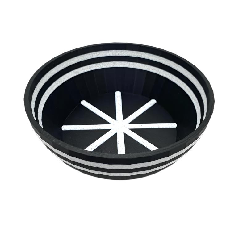 TRC - Unbreakable  Lather Bowl - Black & Marble Stipes