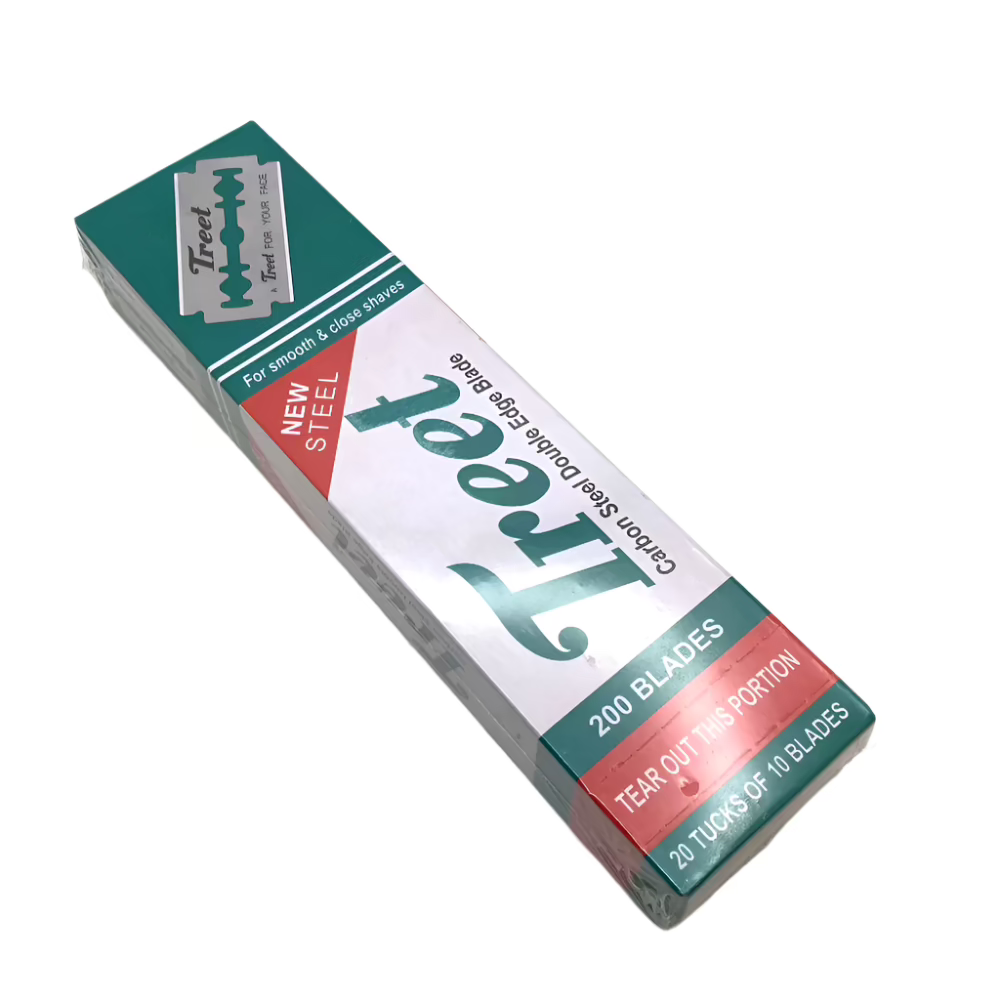 Treet New Steel Double Edge Razor Blades 200 Blades
