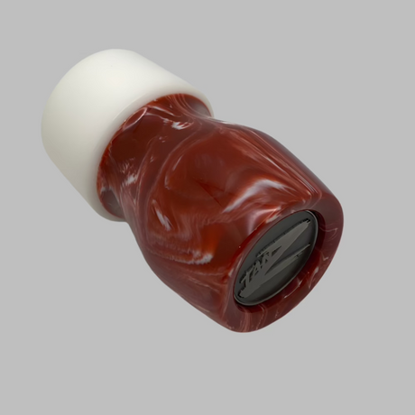 Turning By Tanz 26mm Shaving Brush Handle Red & White Swirl