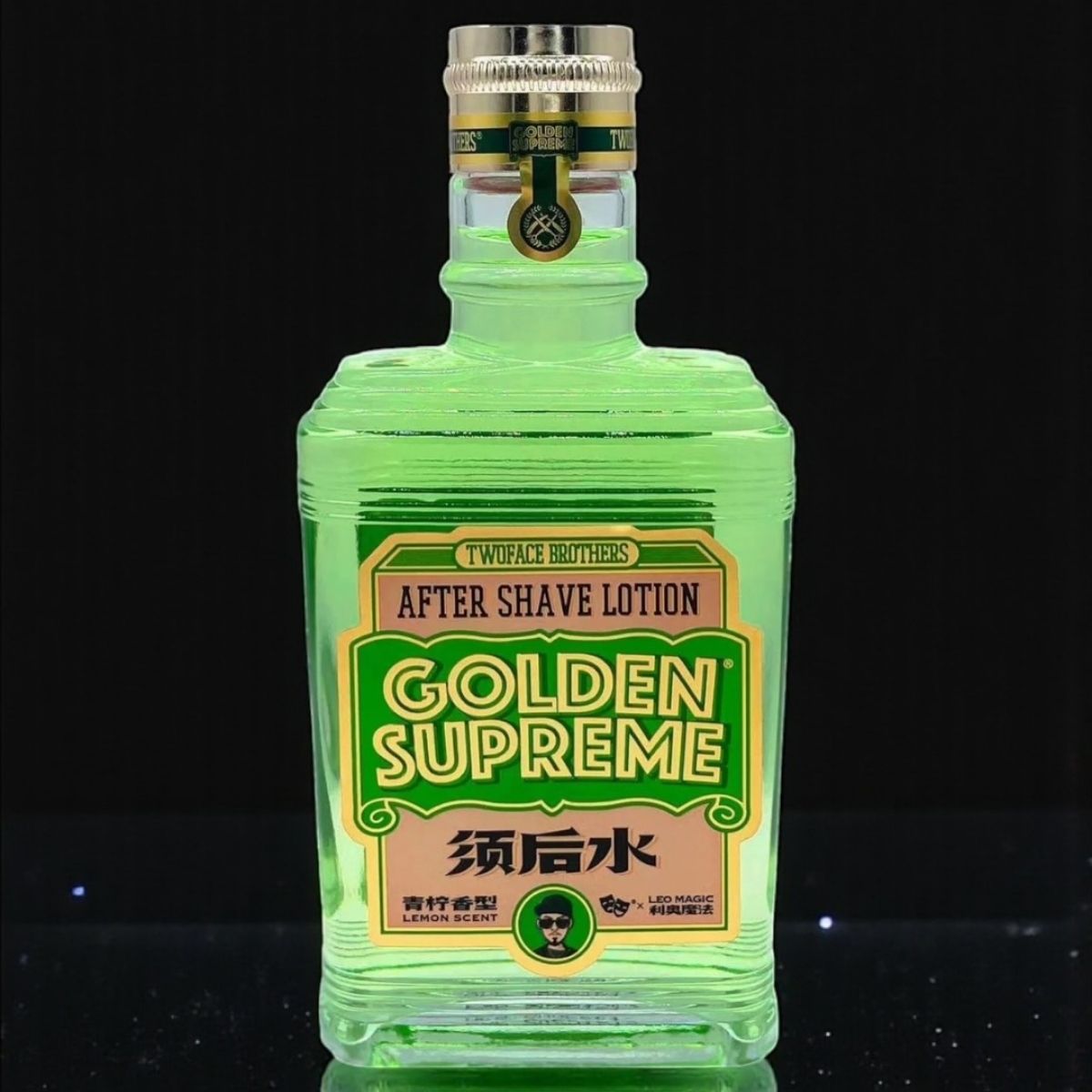 TwoFace Brothers Golden Supreme Aftershave Splash Lemon Scent 100ml