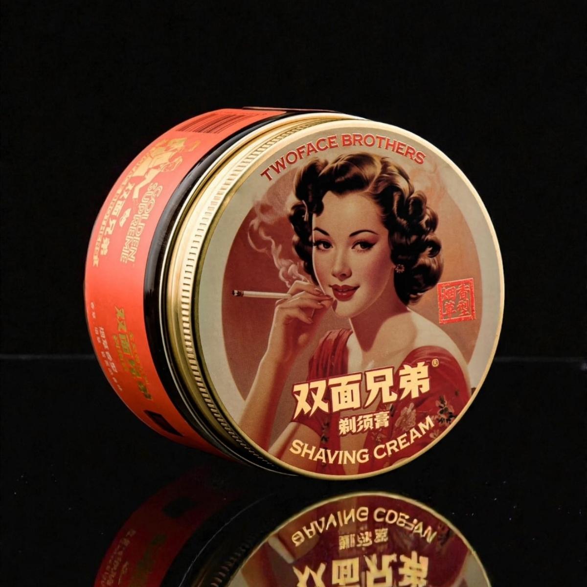 TwoFace Brothers Golden Supreme Shaving Cream Tobacco 6.4oz