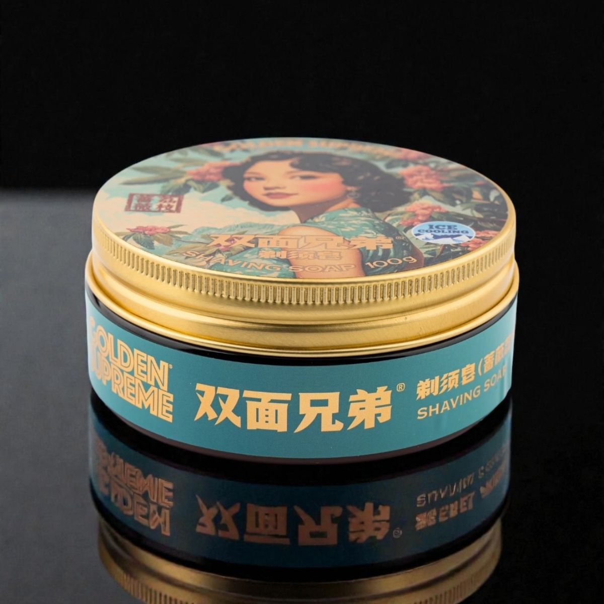 TwoFace Brothers Golden Supreme Shaving Soap Rose Lychee 3.5oz
