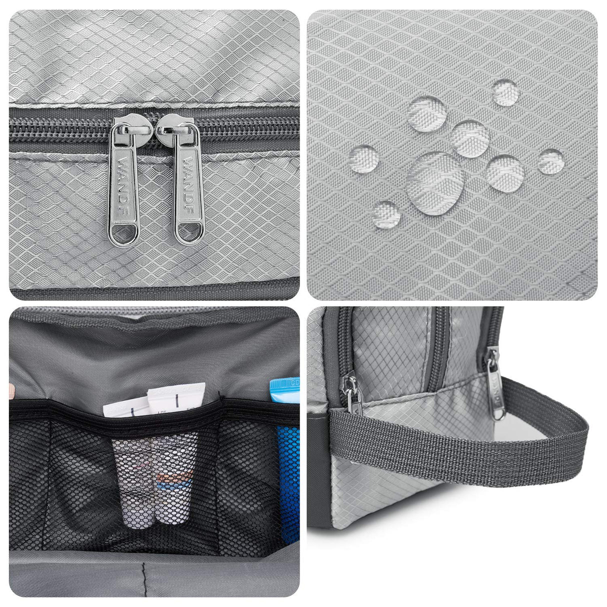 Wandf - Shaving and Grooming Travel Dopp Kit - Grey