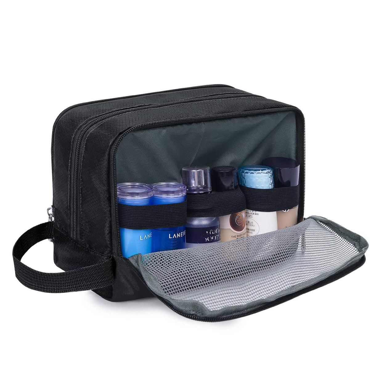 Wandf - Shaving and Grooming Travel Dopp Kit - Pure Black