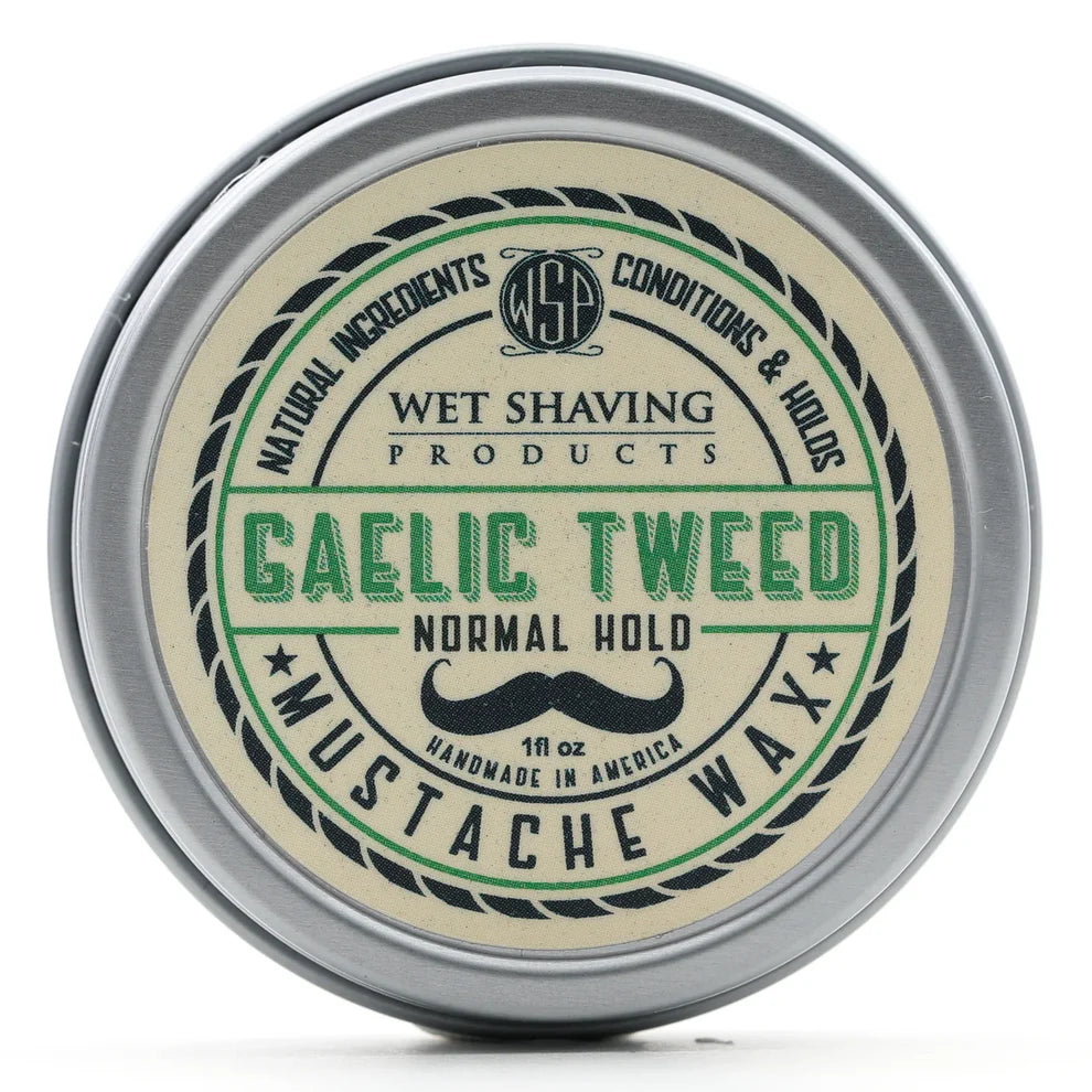 Wet Shaving Products Mustache Wax Normal Hold Gaelic Tweed