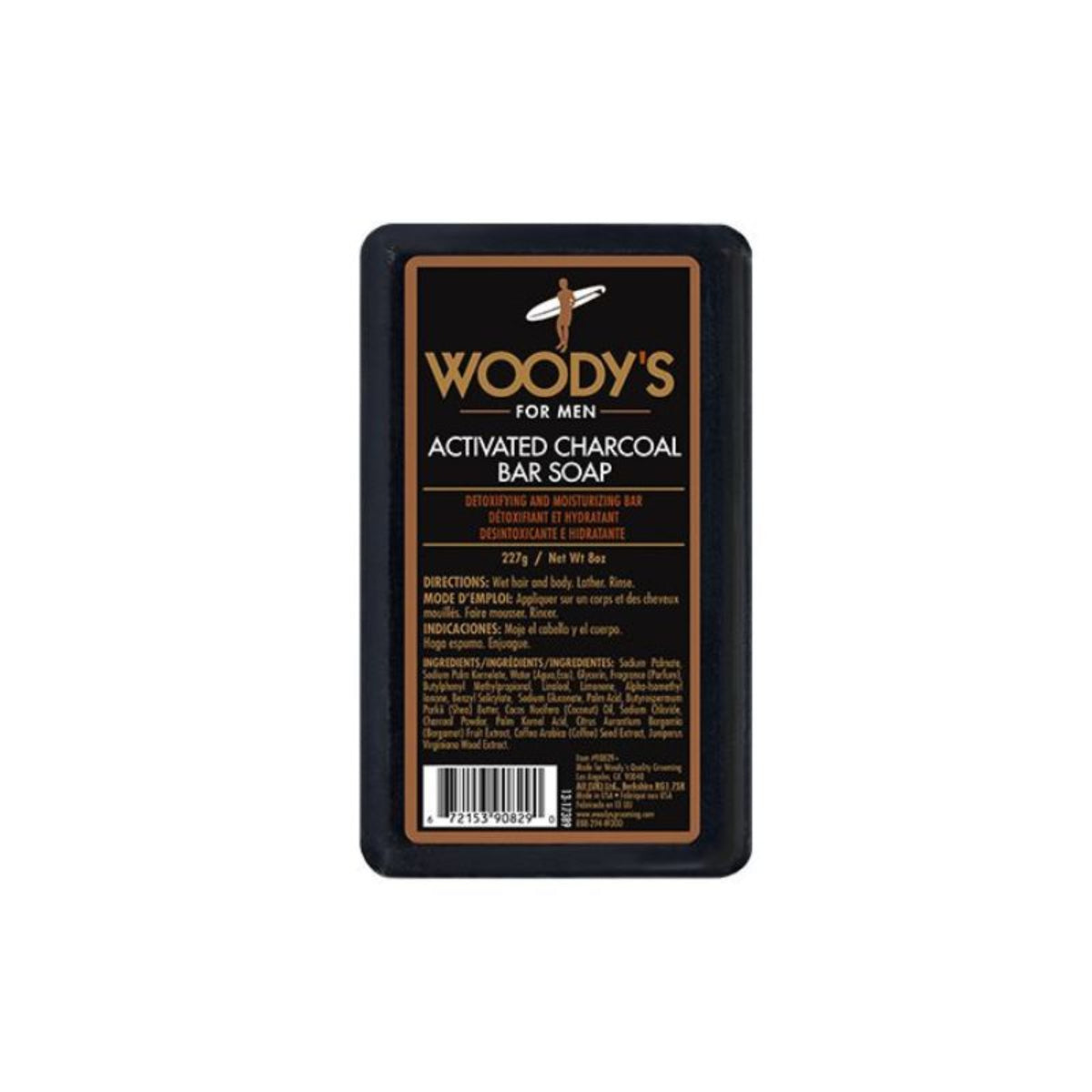 Woody's Activated Charcoal Bar Soap 8oz