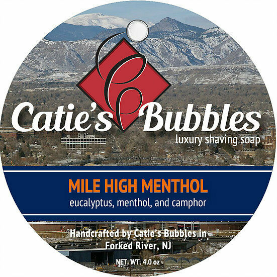 Catie's Bubbles Mile High Menthol Luxury Shaving Soap 4oz