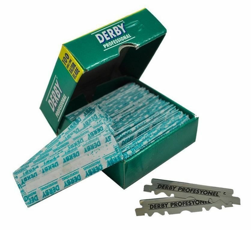 Derby Extra - 100 Saloon Style Blades Single Edge  Super Stainless Razor Blades