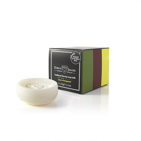 Edwin Jagger Aloe Vera, Sandalwood, Limes & Pomegranate 65g Shaving Soap (3pack)