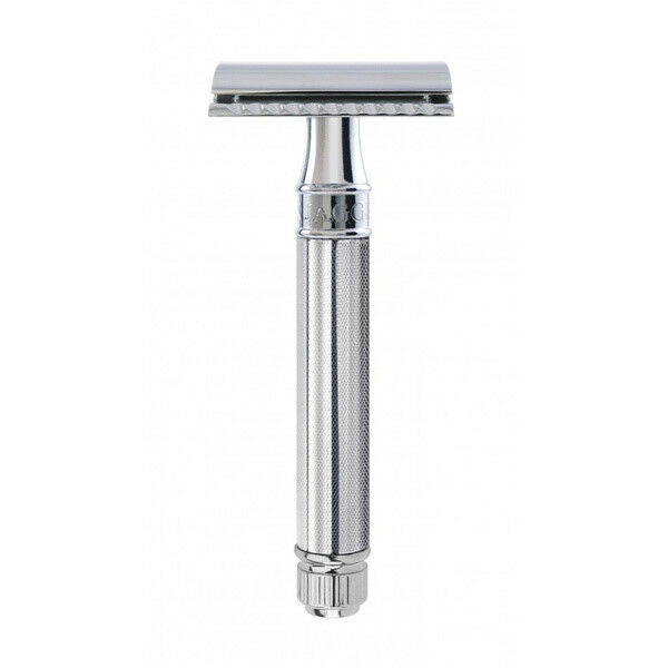 Edwin Jagger DE89 Knurled DE Double Edge Safety Razor (Chrome)