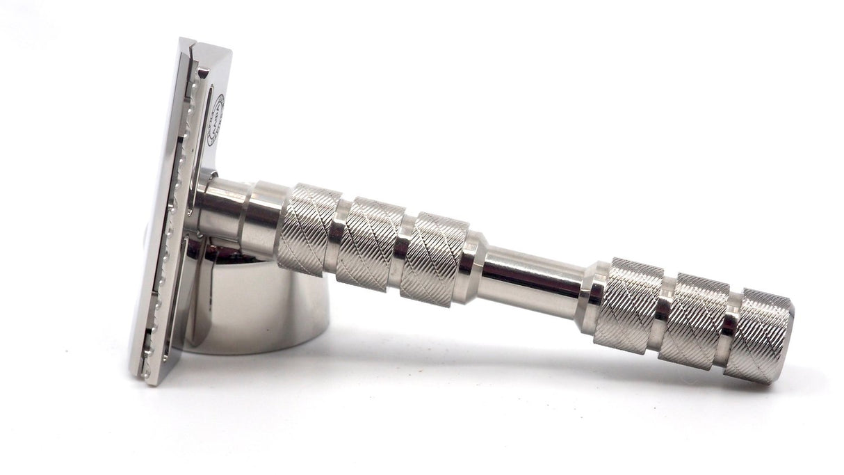 Alpha Shaving Works - Polished Stainless Steel - Claymore Evolution - Single Edge Razor