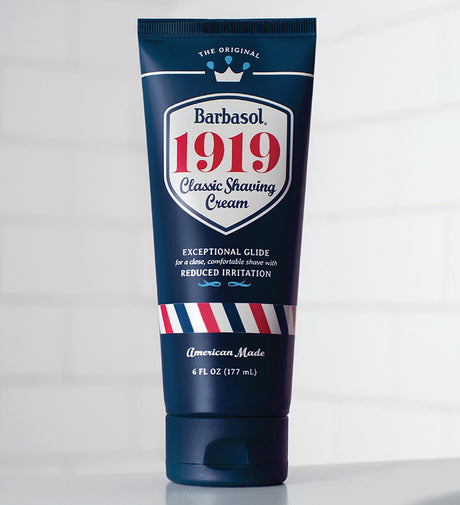 Barbasol - 1919 Classic Shaving Cream - 6 Ounces  In 1919, Barbasol invented the very first no brush, no lather, no rub-in shaving cream. Today, we celebrate this milestone with a fresh take on THE ORIGINAL!