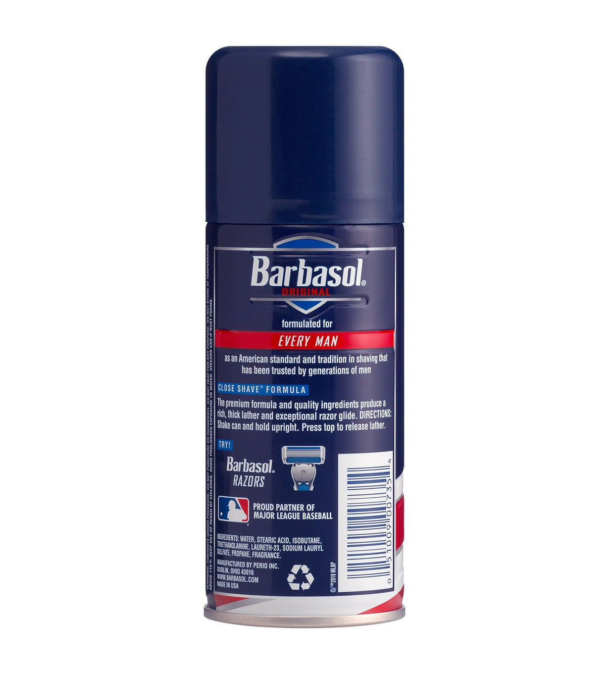 Formulated for every man, Barbasol Original Shaving Cream has been an American standard and tradition in shaving for nearly 100 years. The premium Close Shave® formula, with quality ingredients, produces a rich, thick lather and exceptional razor glide. Barbasol Shaving Cream gives you the confidence that comes from a close, comfortable shave.