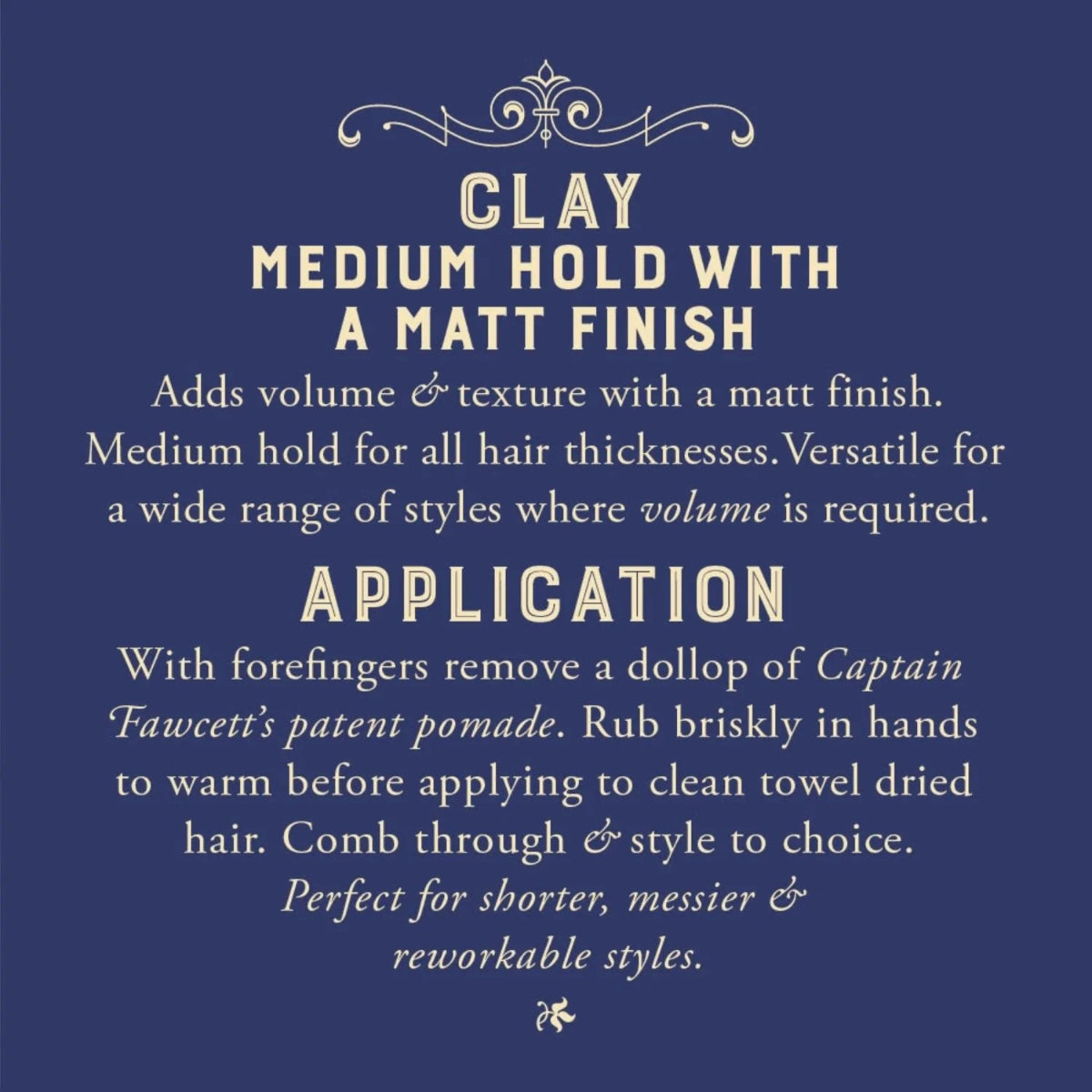 Captain Fawcett Matt Clay Blue Pomade 100g