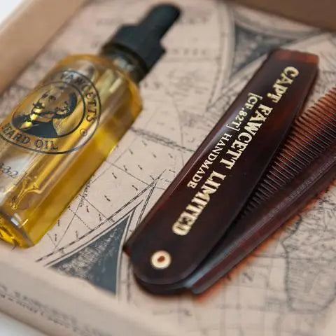 Captain Fawcett's - Private Stock Beard Oil & Folding Pocket Beard Comb