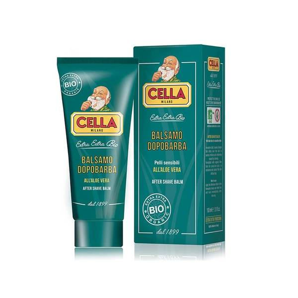 Cella Bio Organic Aftershave Balm - With Aloe Vera Cella Bio Organic Aftershave Balm is a creamy aftershave balm formulated with shea butter, which helps to soothe irritation and hydrate the skin after shaving. The non-greasy, quick absorbing formula hydrates and calms the skin after a shave. Scent: Light and clean.