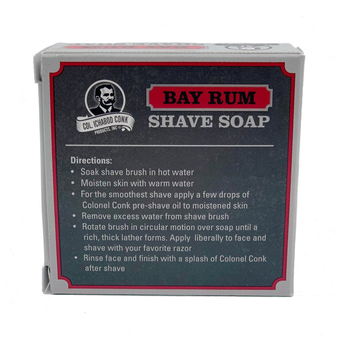 Col. Conk Bay Rum Super Bar Glycerine Shave Soap 3.15oz