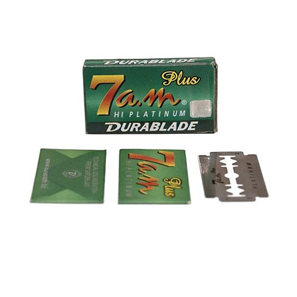 Durablade - 7AM Plus Hi Platinum  Double-Edge Razor Blades - 5 Pack