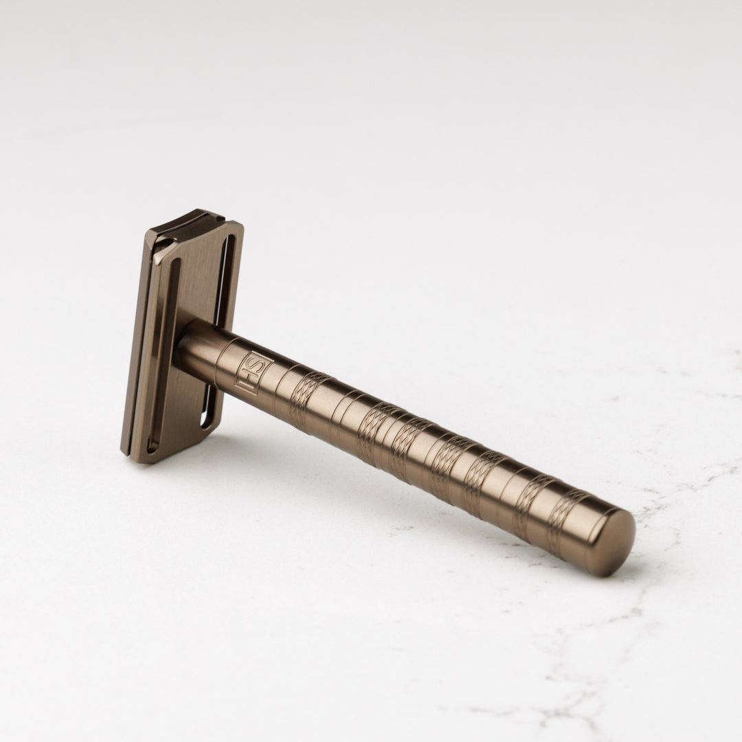 Henson Shaving - New Beveled Edge Aluminum AL13 Double Edge Safety Razor - Tan